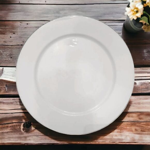 Ikea 365 Susan Pryke Dinner Plate White Round Classic Farmhouse Shabby Decor. - Picture 1 of 11